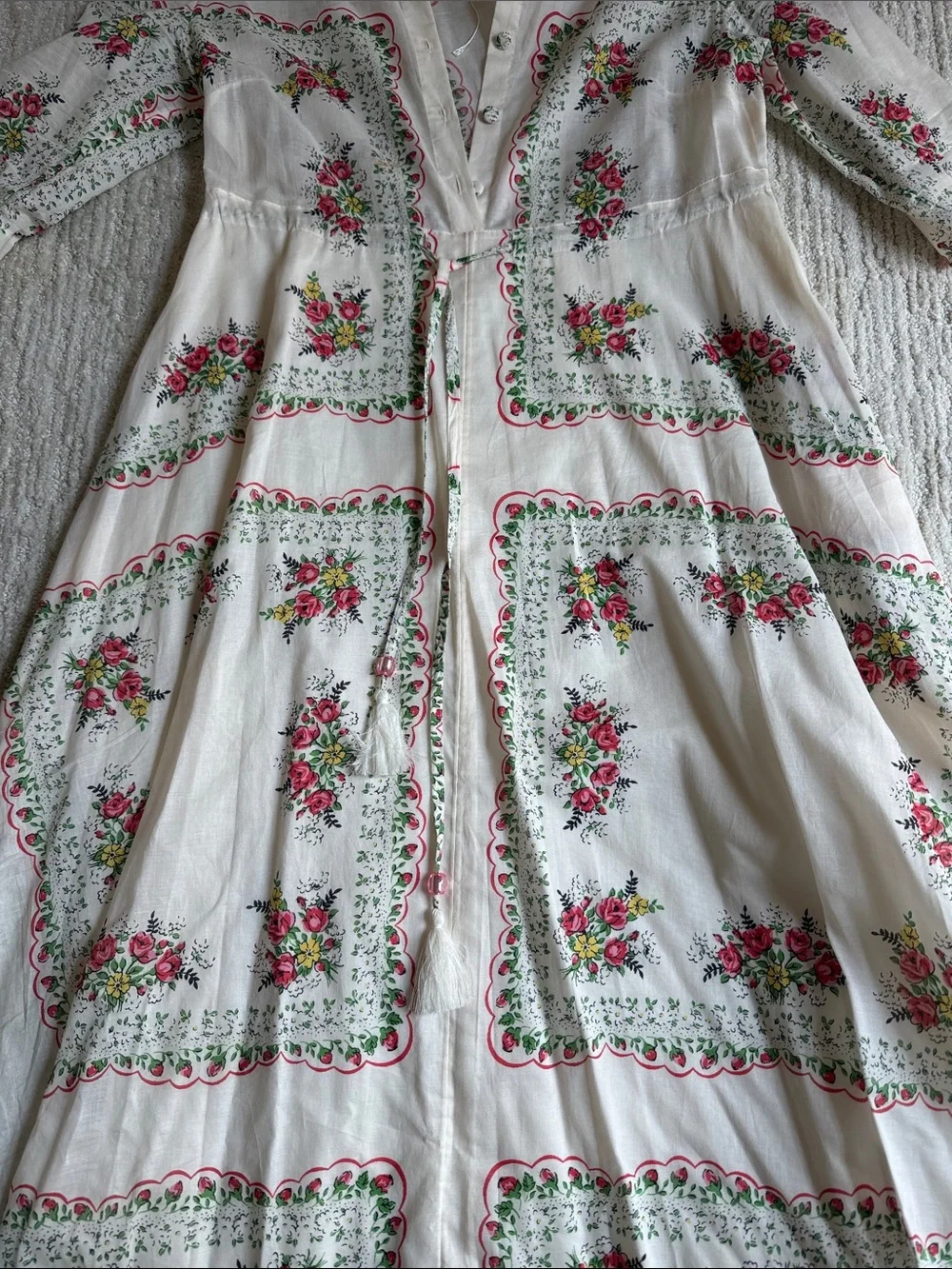 Tory Burch Paisley Cotton Voile Maxi Dress